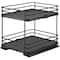 Organize It All Matte Black 2-Tier Slide Out Shelf Organizer